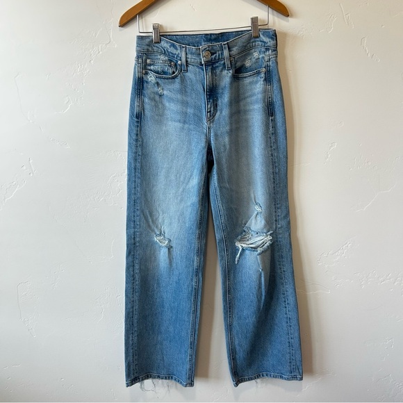 AYR Secret Sauce Wide Leg Jeans Size 28 Medium Wash High Rise Denim Women Boho - Picture 1 of 9